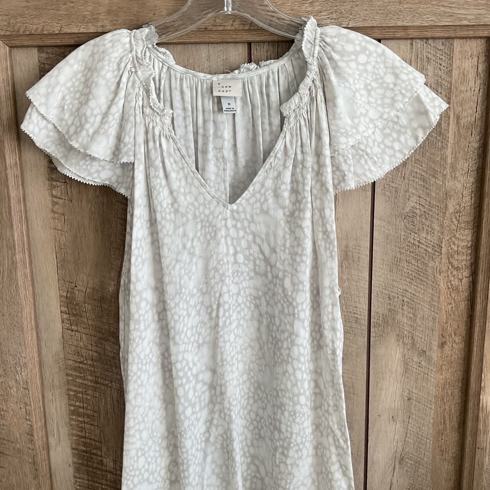 A New Day White Textured Blouse